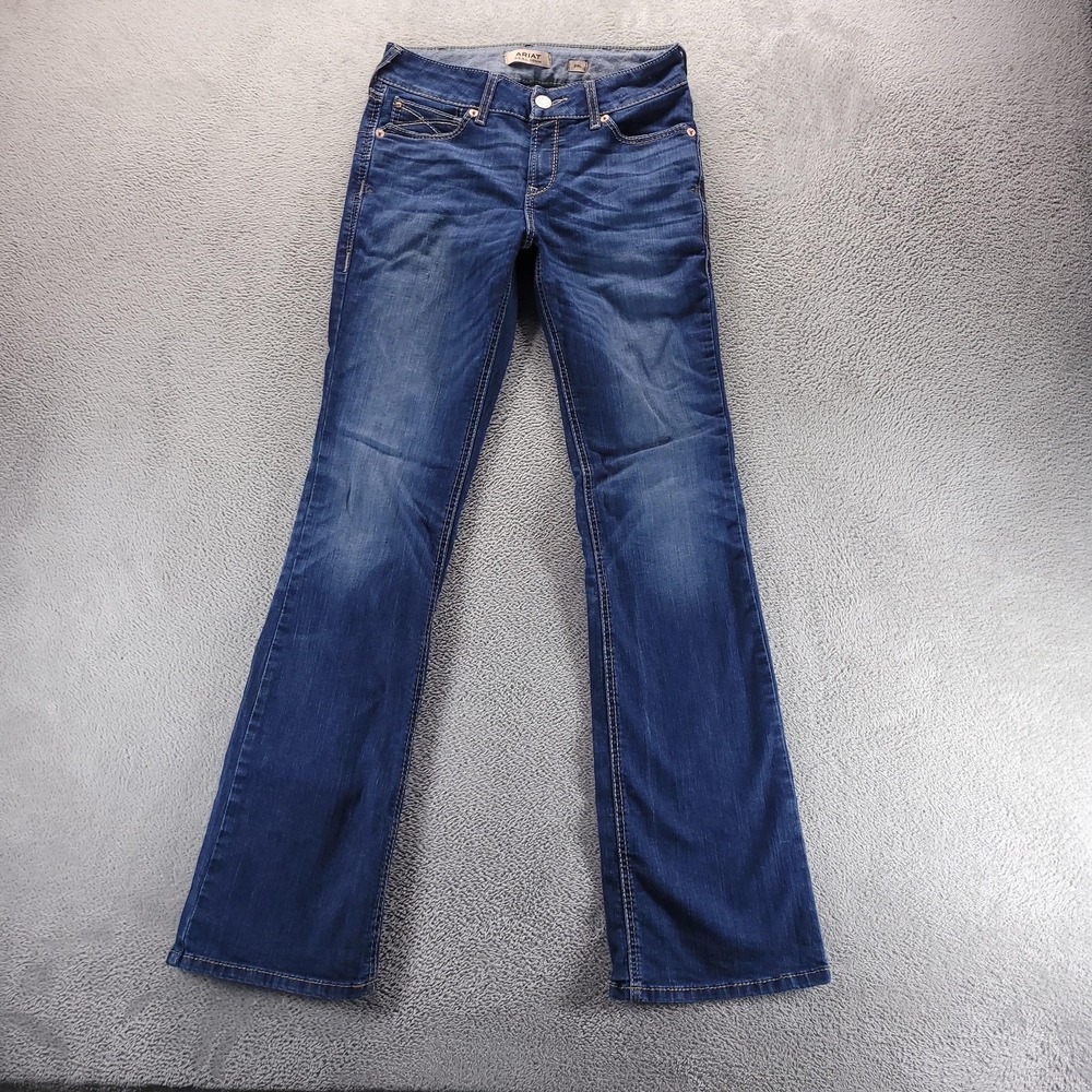 Ariat Jeans Womens 29 Blue Real Denim Perfect Rise Bootcut Stretch Dark Wash